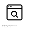 magnifying glass icon in web browser