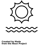 sun and waves icon